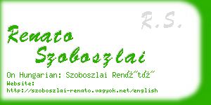 renato szoboszlai business card
